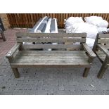 Wooden 3 seater garden bench