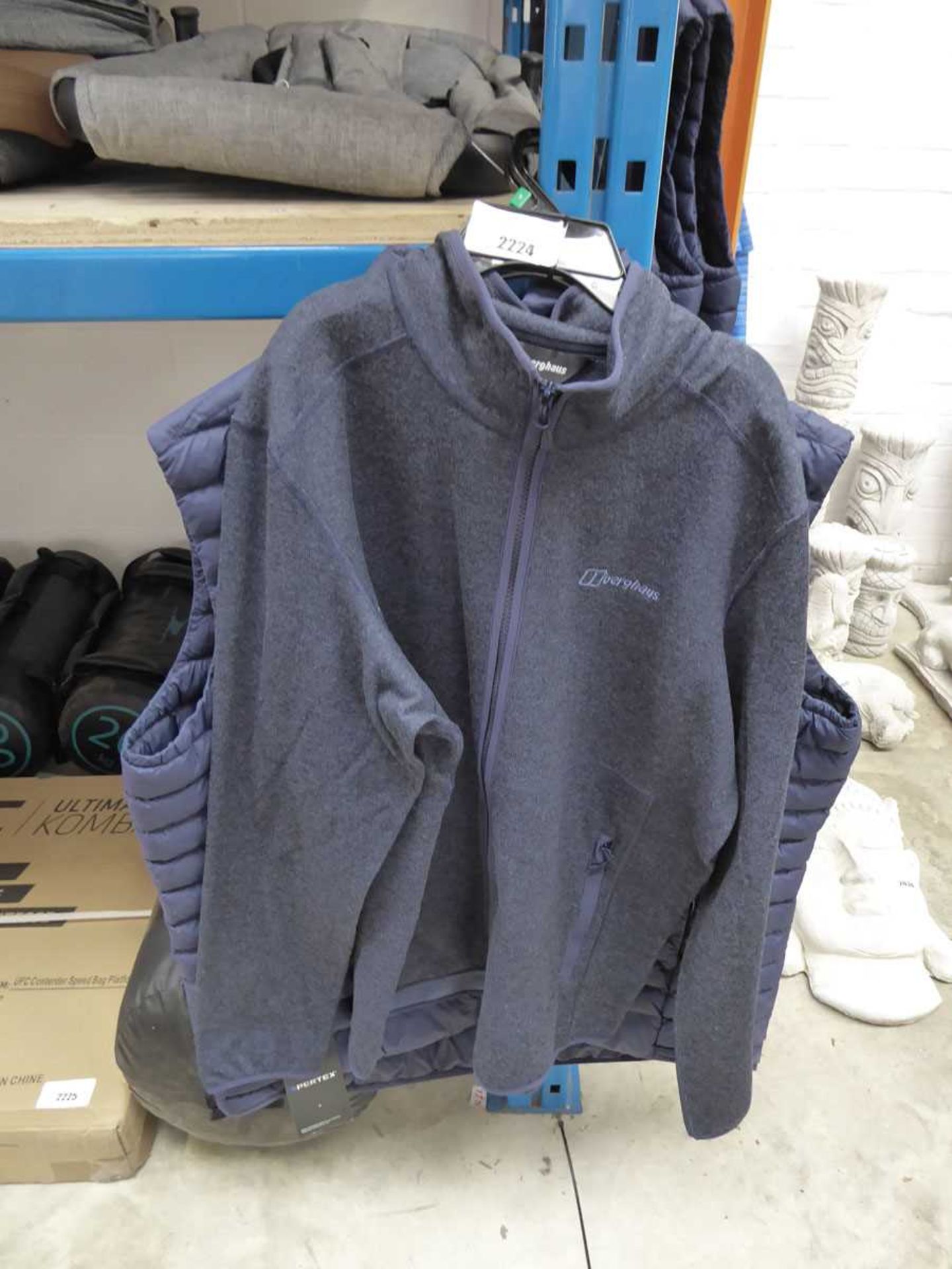 +VAT Berghaus navy blue full zip gilet (size XXL) with Berghaus full zip jacket in navy (size L)