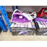 +VAT 3 Russell Hobbs irons (2 boxed and 1 unboxed)