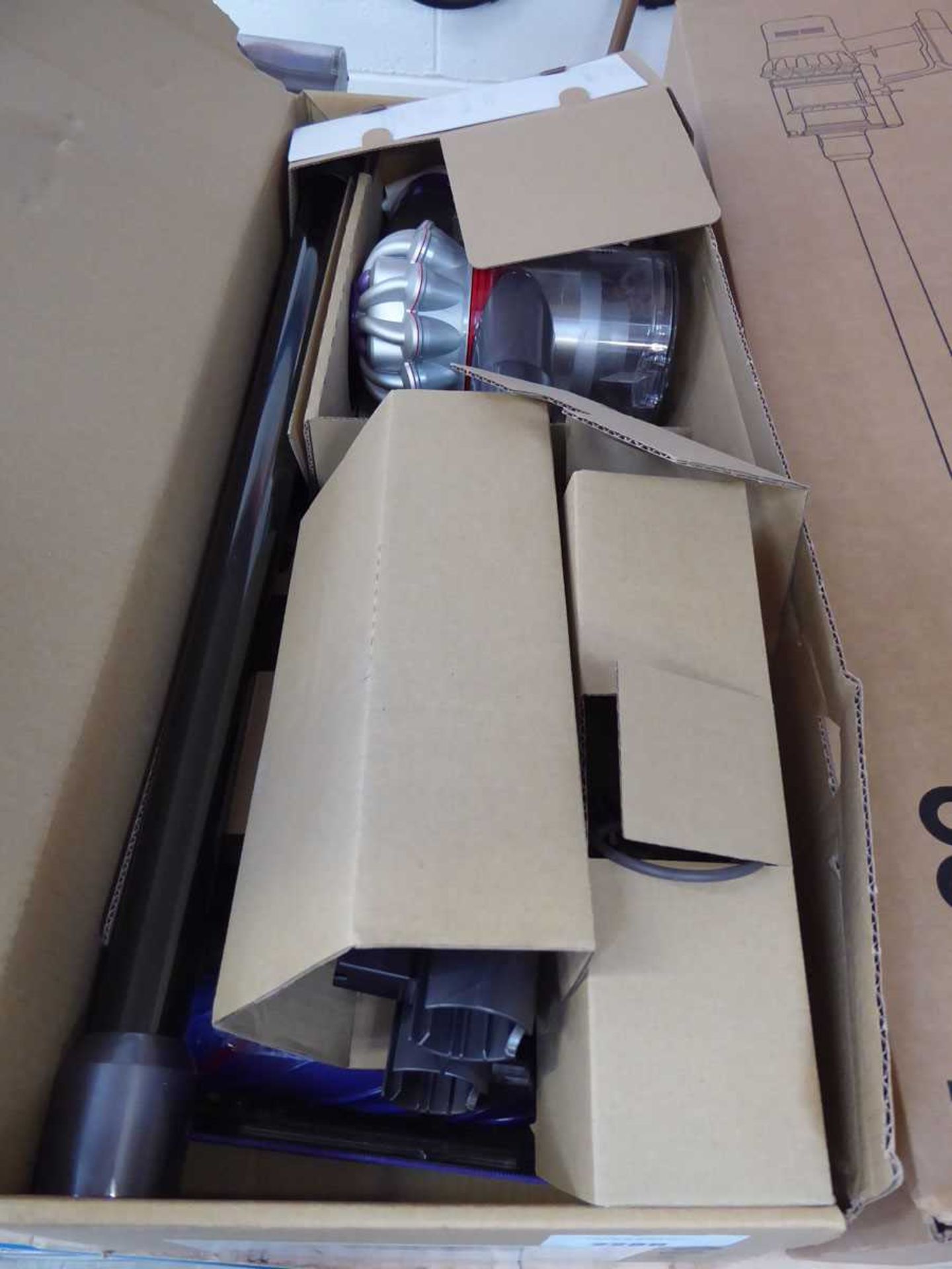 +VAT Dyson V8 cordless stick vacuum cleaner with charger, wall mount and accessories - Image 2 of 2