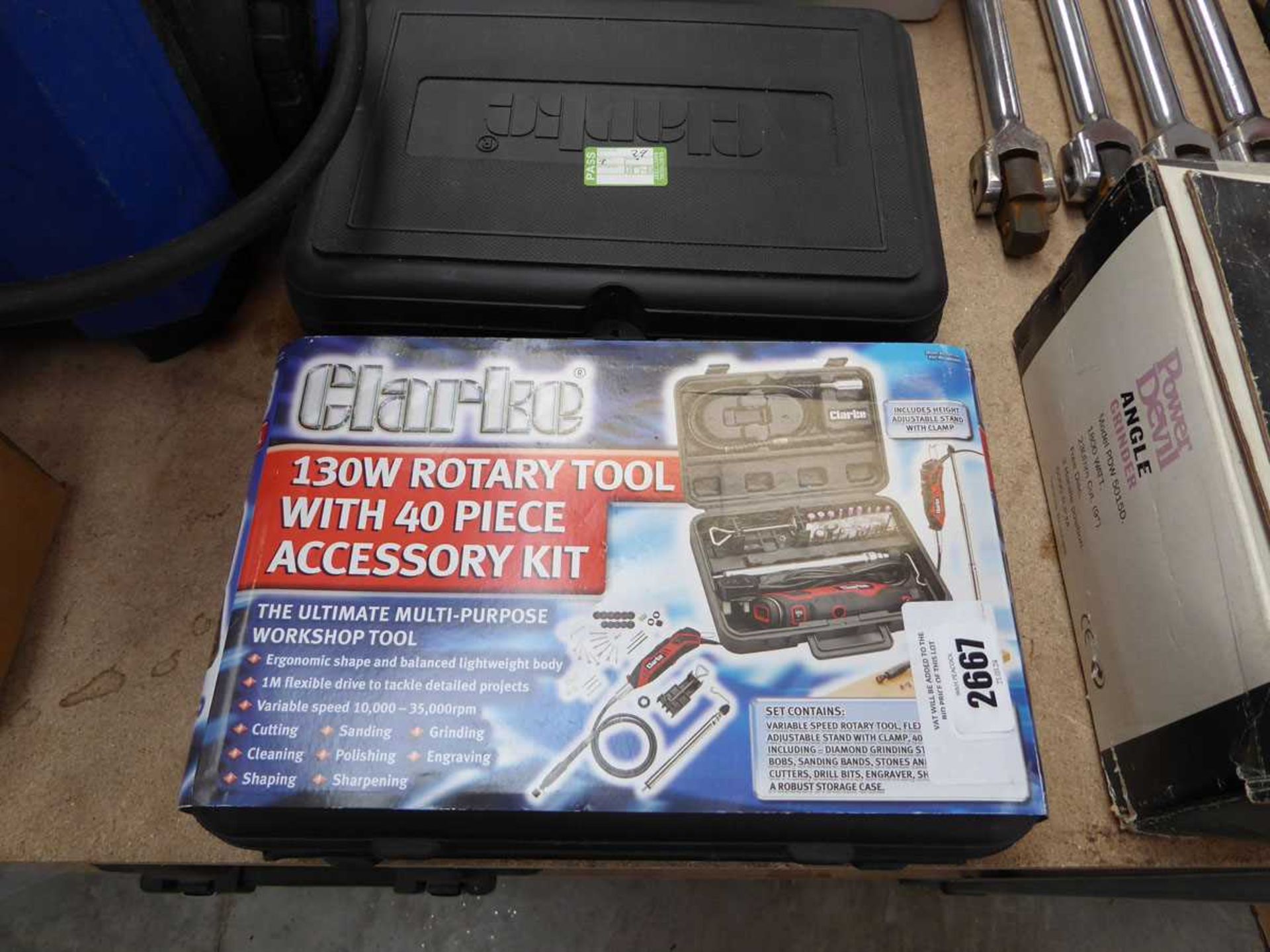 +VAT 2 cased Clarke 130W rotary tool kits