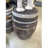 Metal banded oak barrel