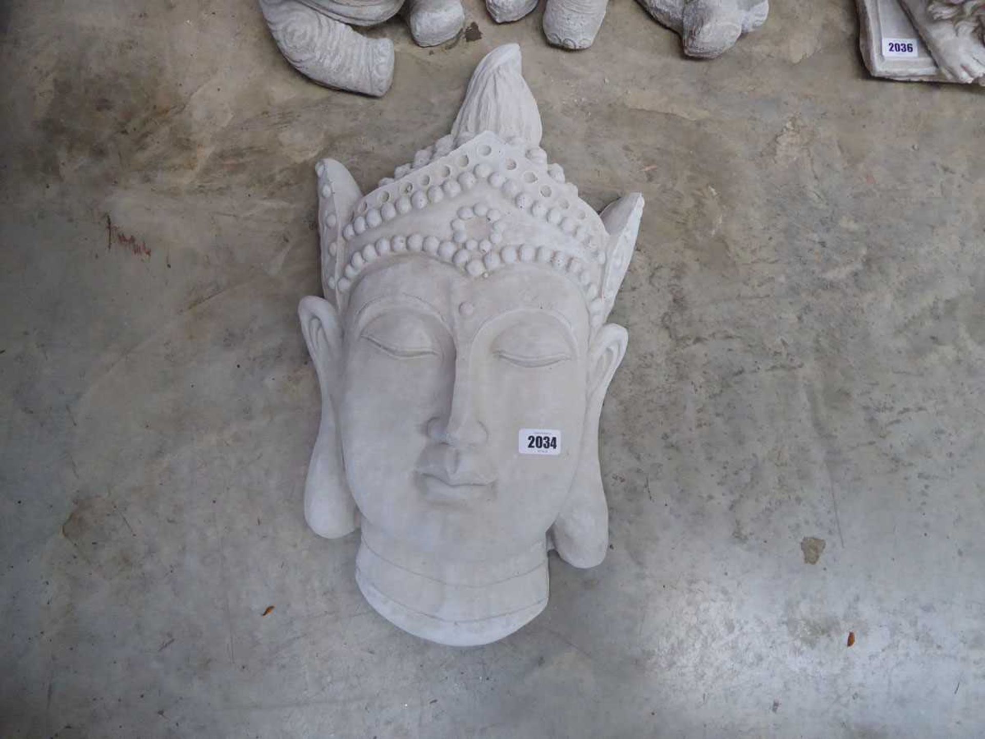 Concrete Buddha plaque