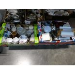 2 crates of various chinaware, pots, etc.
