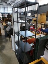 Free standing metal shelving unit