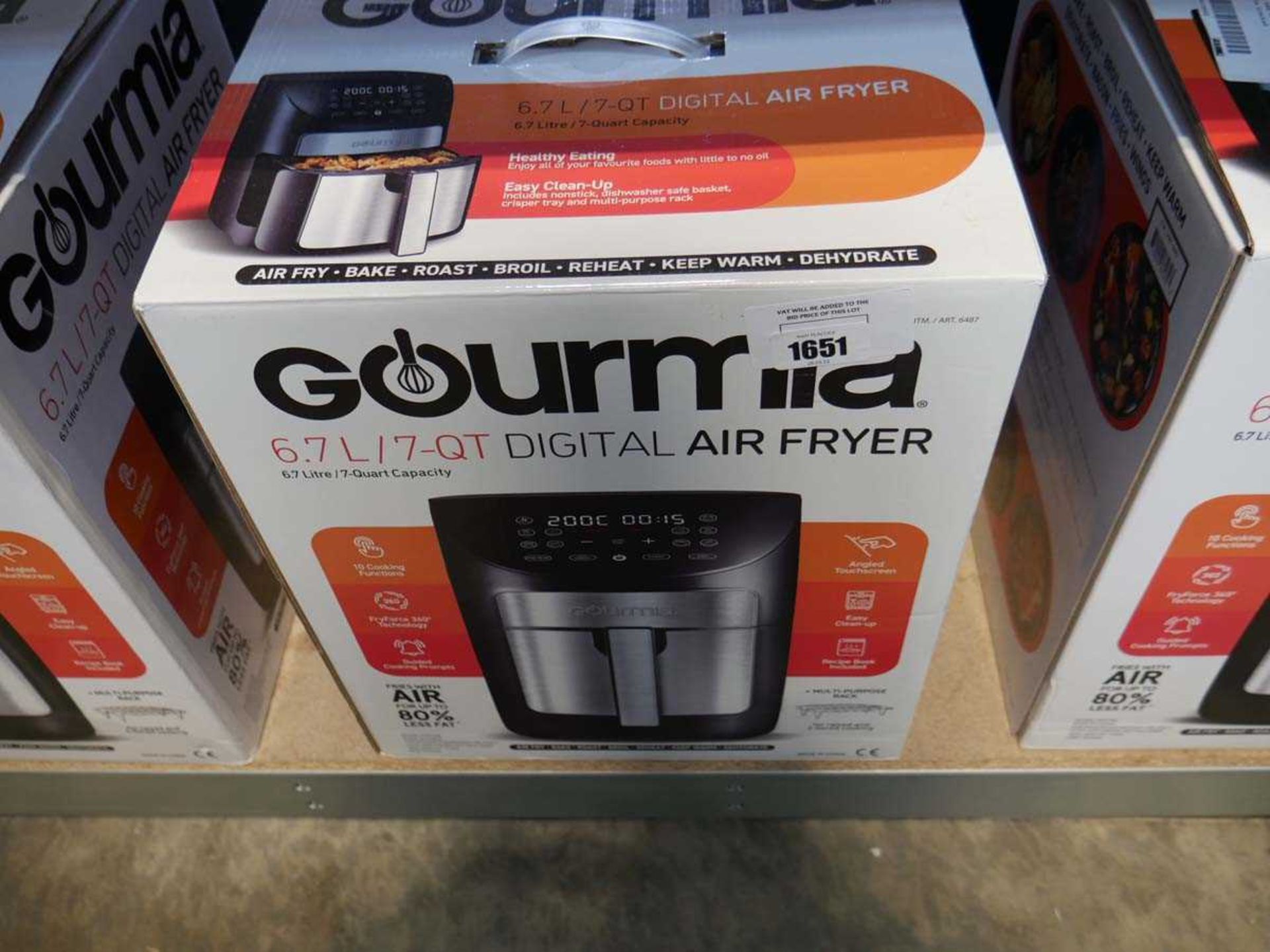 +VAT Gourmia 6.7L digital air fryer