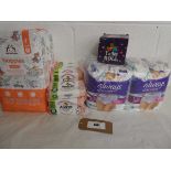 +VAT 2 packs of size 1 Disney themed nappies (48 in each pack), 4 packs of Always Discreet, packs of