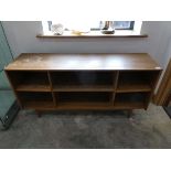 Mid century style teak effect open front sideboard