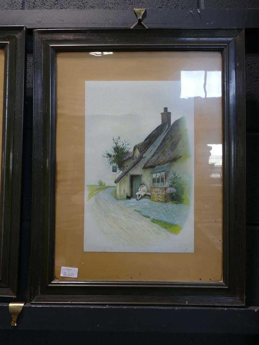 Matching pair of framed and glazed country cottage prints - Image 3 of 3