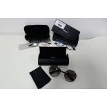 +VAT 2 pairs of Prada designer reading glasses together with 1 pair of Prada designer sunglasses (