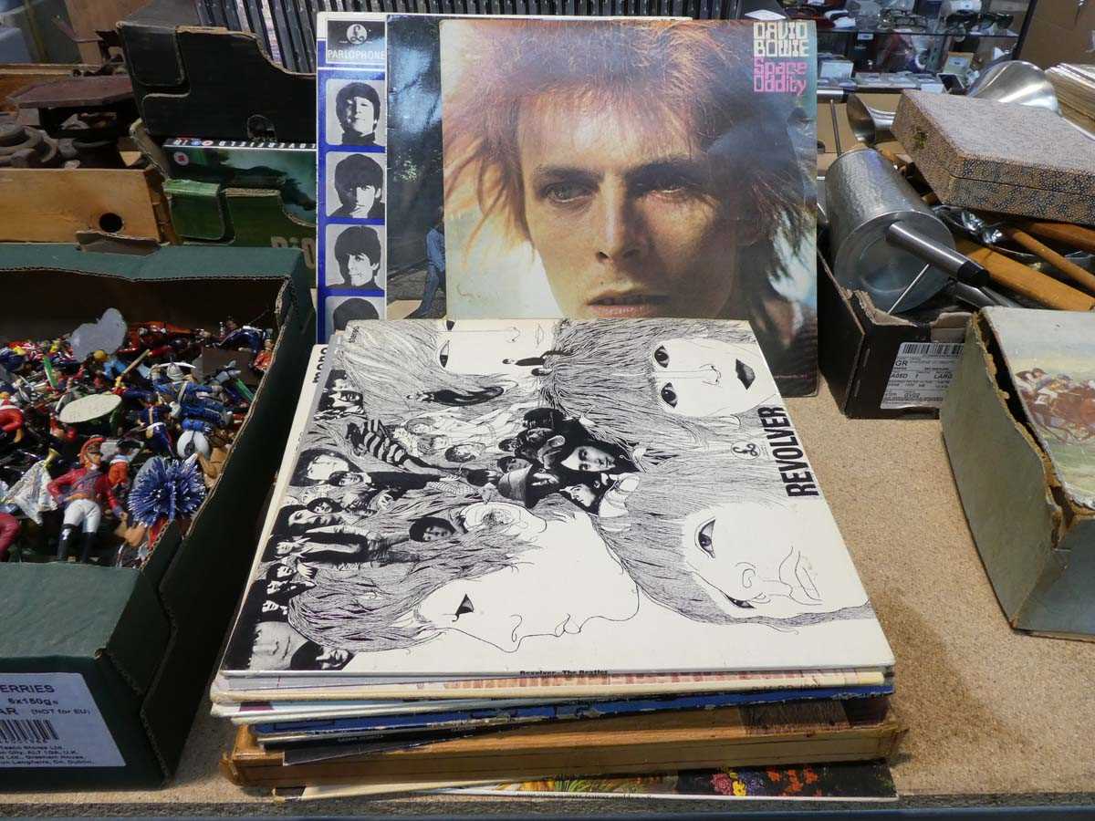 Various vinyl LPs to include David Bowie Space Odyssey, Beatles, Elton John, The Jam, Led Zeppelin