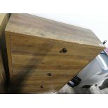 Modern hardwood finish 3 tier shoe storage rack Small chip to leading edge