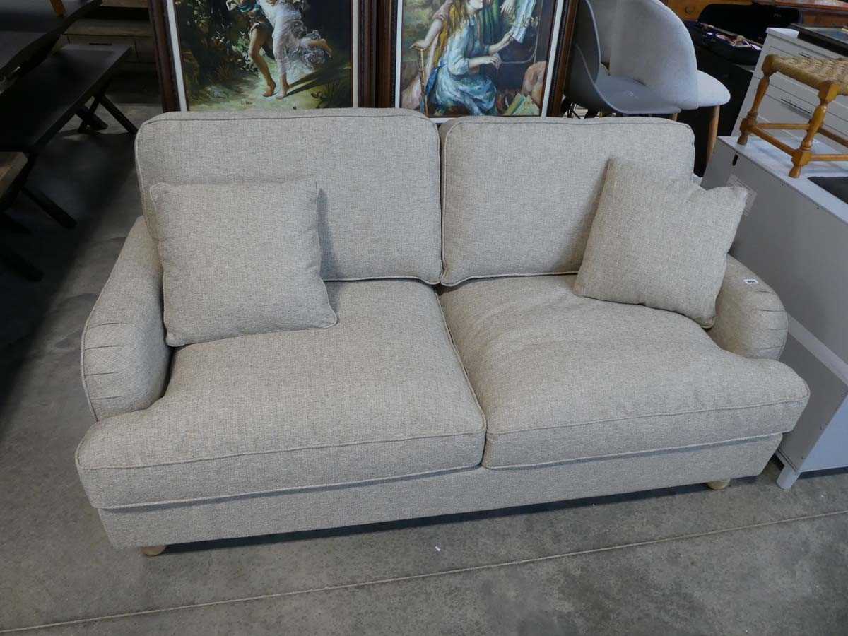 Modern natural upholstered 2 seater sofa