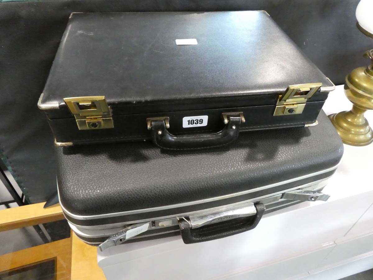 2 cases including a gentlemans briefcase in black
