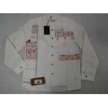 +VAT Percival tapestry long sleeve cuban shirt in white size medium