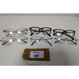 +VAT 6 pairs of designer reading glasses to include Burberry, Jaeger, Aspinal of London & Police