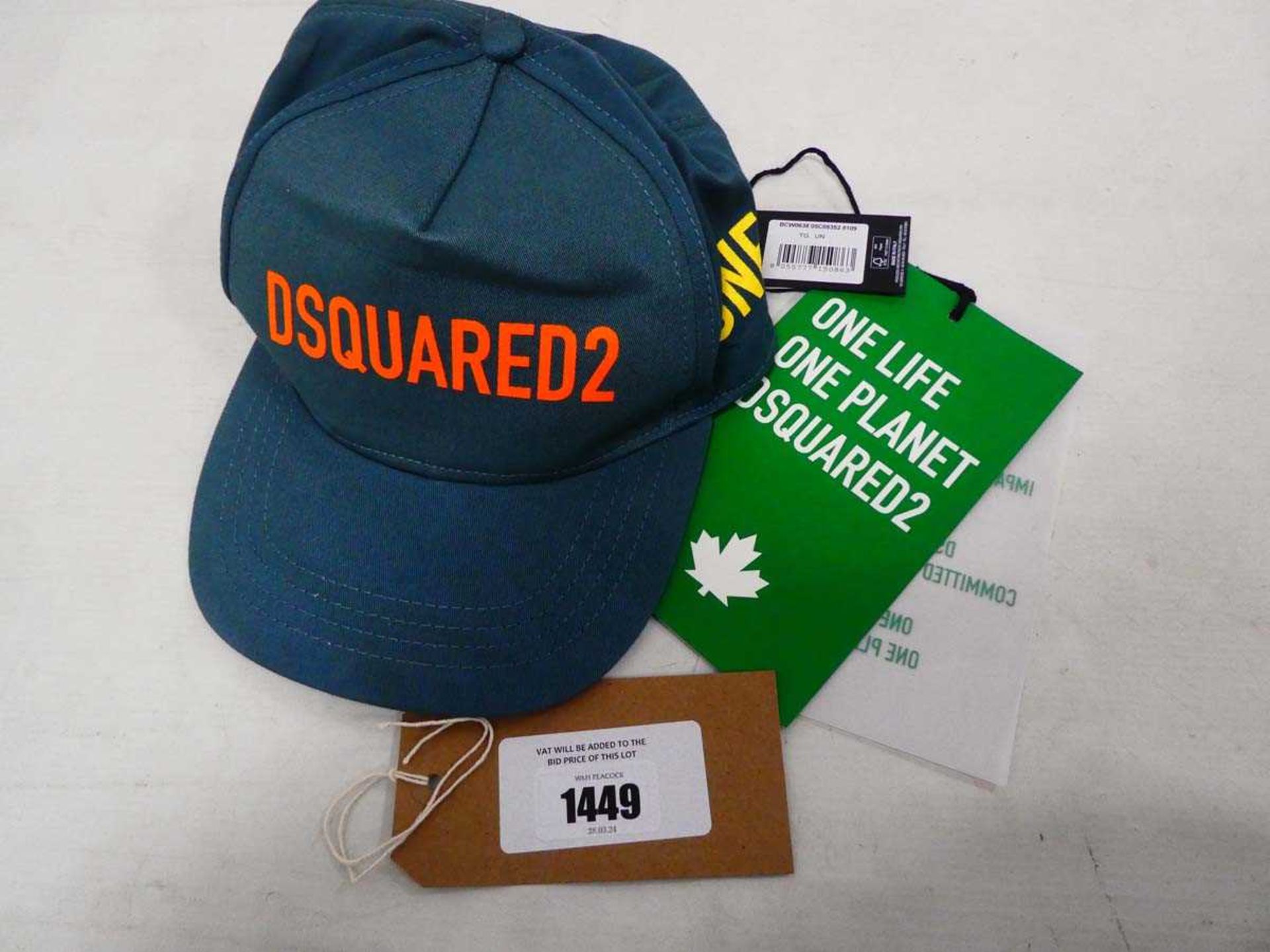 +VAT DSquared2 One Life One Planet cap in sea pine one size