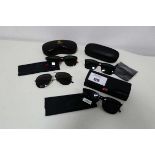 +VAT 3 pairs of Carrera and 1 pair of Jaguar sunglasses (3 with cases and cleansing cloths)