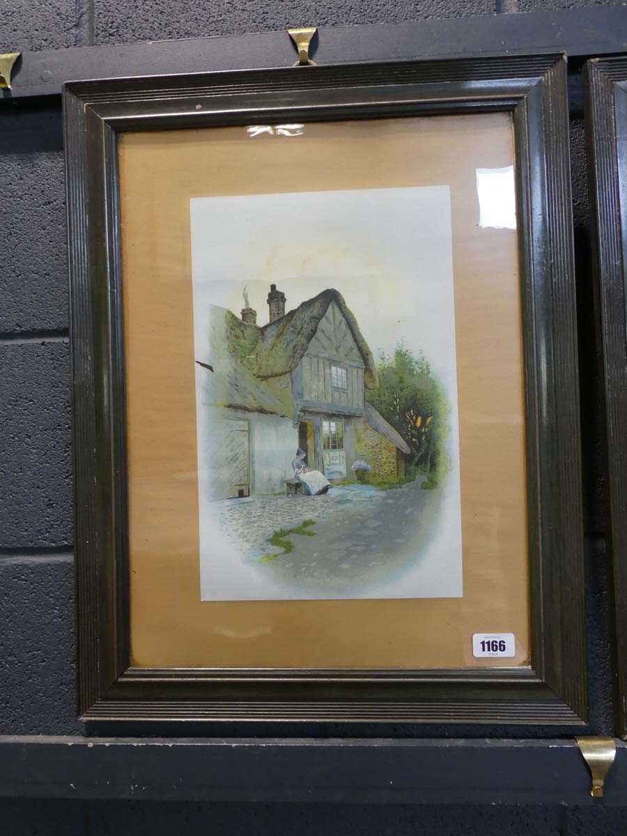 Matching pair of framed and glazed country cottage prints - Image 2 of 3