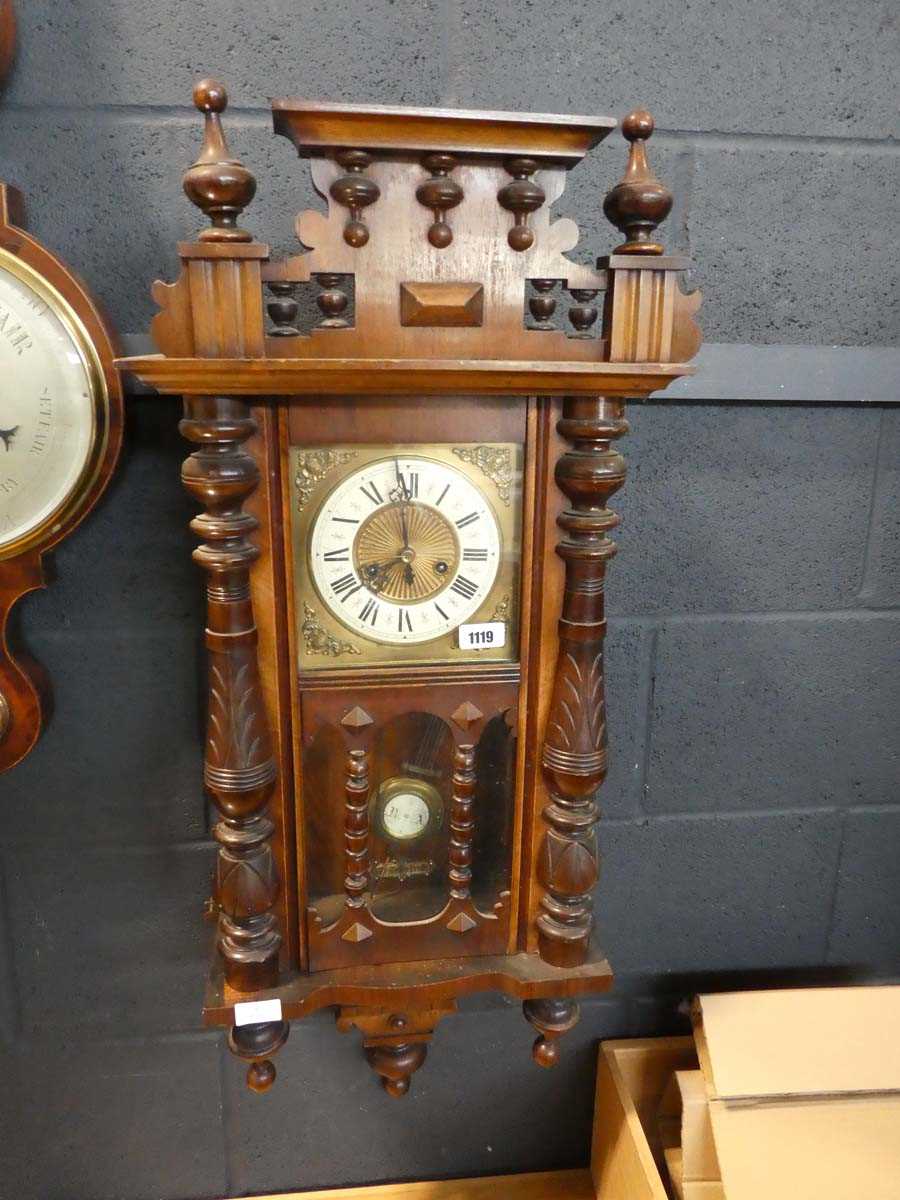 Mahogany cased wall clock