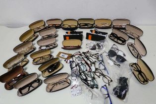 +VAT Large quantity of designer reading and sun glasses - all with defects including missing lenses,