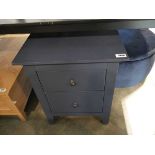 Modern navy 2 drawer night stand