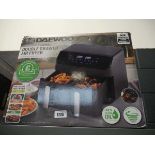 Boxed Daewoo double drawer 9L air fryer