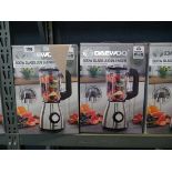 4 Daewoo 500W glass jug blenders