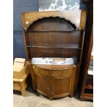 Bow fronted dark oak dresser