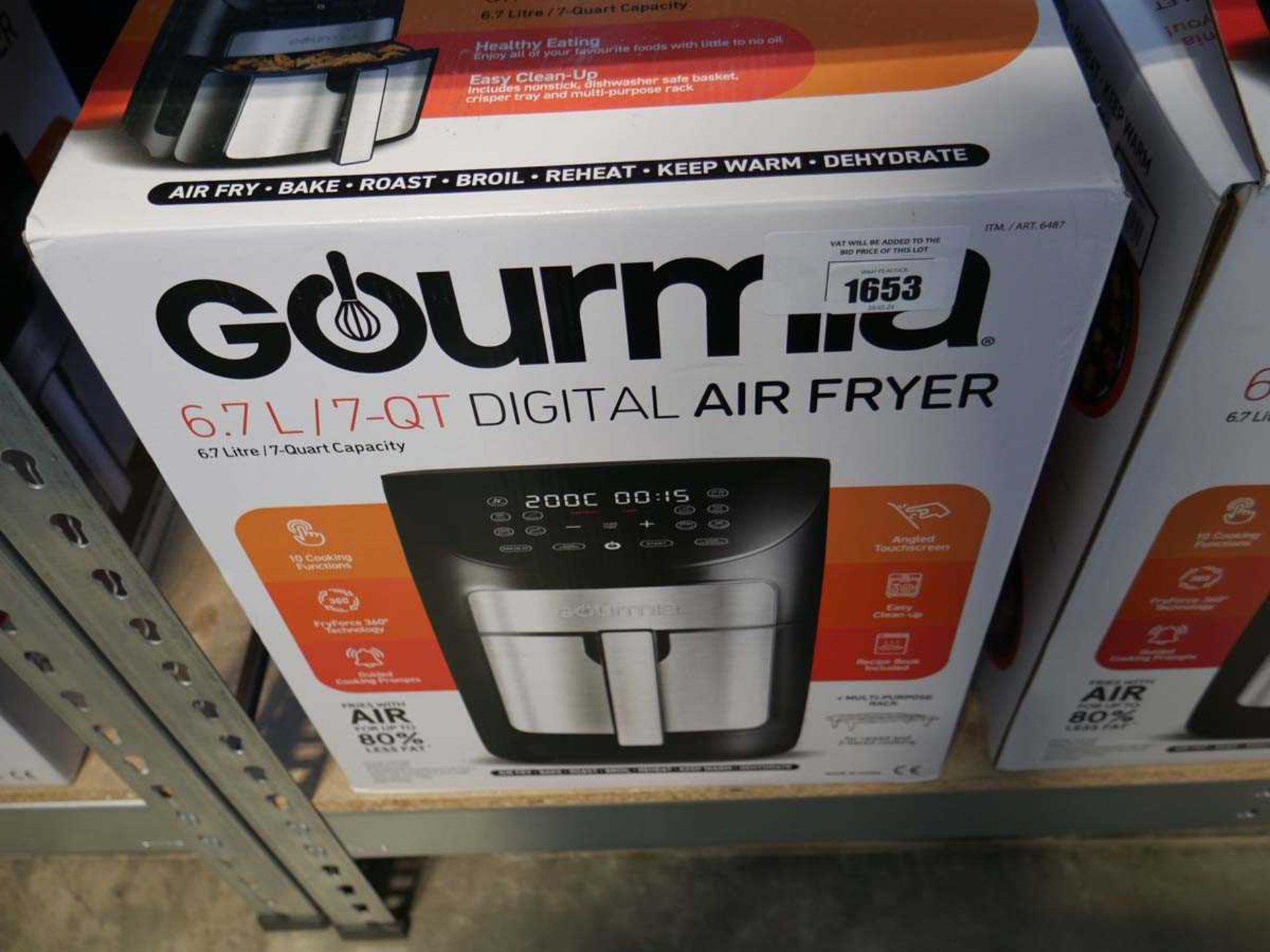 +VAT Gourmia 6.7L digital air fryer