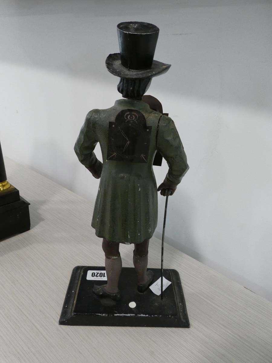 Clock in the form of a Black Forest Travelling Clockman - Image 2 of 2