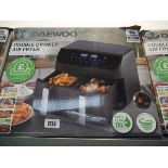 Boxed Daewoo double drawer 9L air fryer