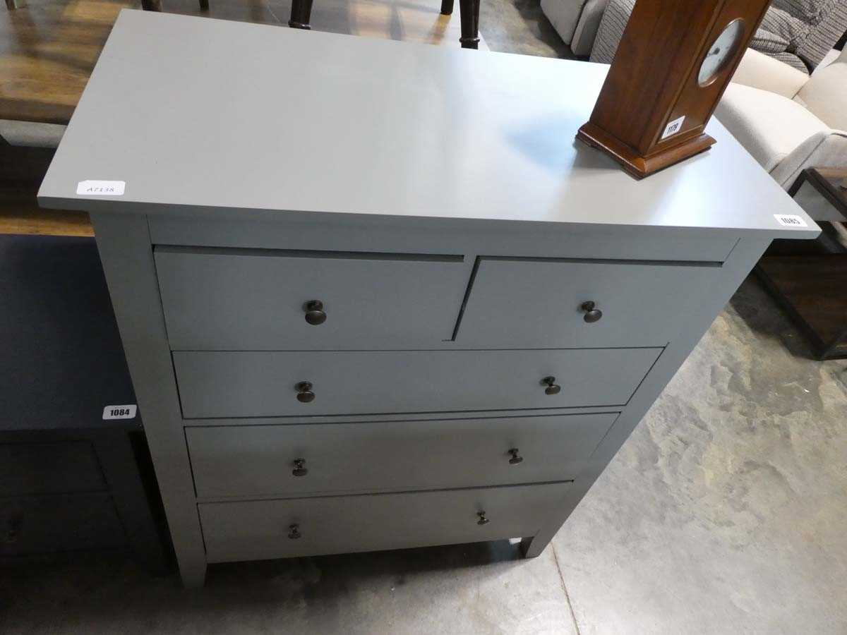 Modern grey chest of 2 over 3 drawers