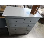 Modern grey chest of 2 over 3 drawers