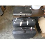 2 hard shell Samsonite suitcases, together with a Samsonite black briefcase