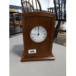 Small wooden mantle clock, the movement marked 'Bolviller A Paris'