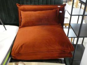 Modern dark orange upholstered bedroom chair