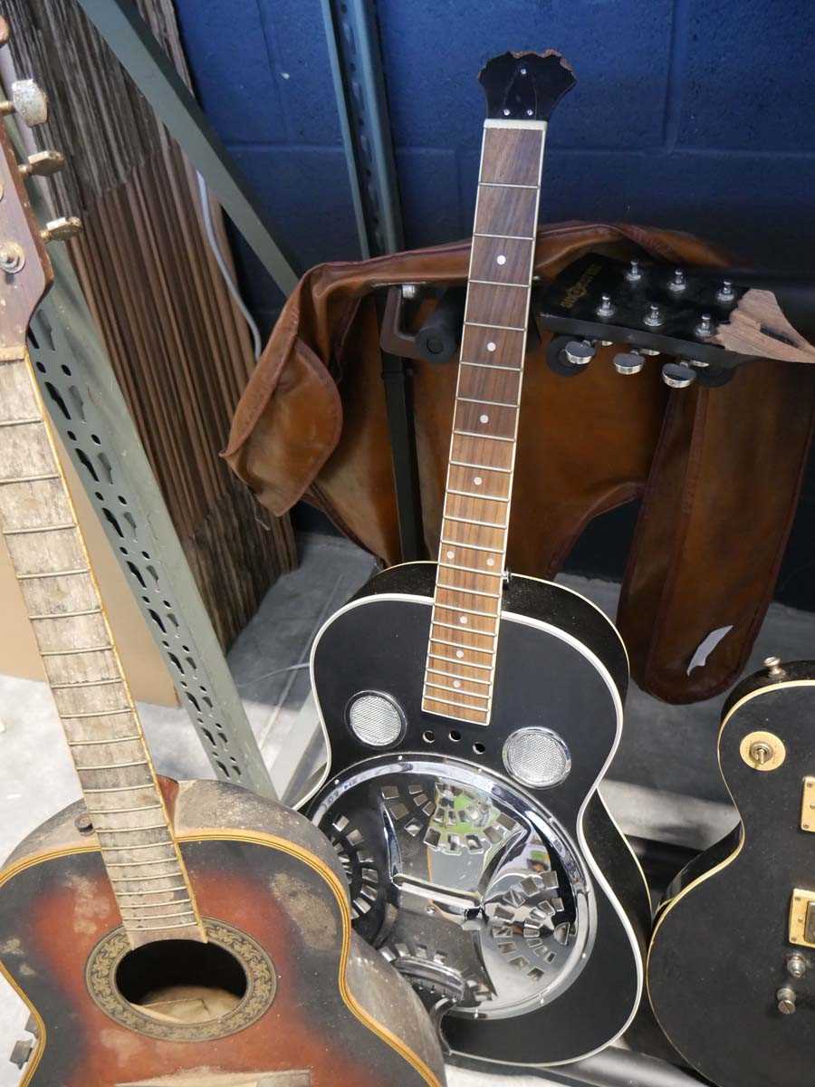 5 various guitars (all in need of restoration) incl. acoustic guitar, Fender electric guitar (no - Image 3 of 6