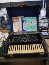 Cased piano accordion by Frontaline