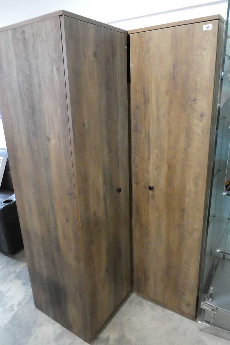 Modern hardwood finish corner wardrobe - Image 2 of 2