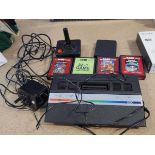 Atari 2600 console with leads and various games incl. 32 in 1 game cartridge, Crystal Castles, etc.