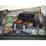 Boxed Daewoo double drawer 9L air fryer