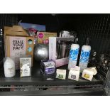 +VAT Crate containing various cosmetics incl. Olay Total Effects, Erase Your Face makeup remover