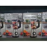 4 Daewoo 500W glass jug blenders