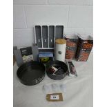 +VAT White and grey cutlery drawer, pasta pot in cream with lid, 2 OXO pop containers (no lids),