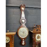 Inlaid mahogany barometer, marked P Gally London