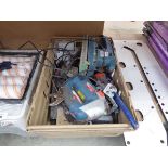 Crate of mixed tooling incl. jig saw, sander, etc.
