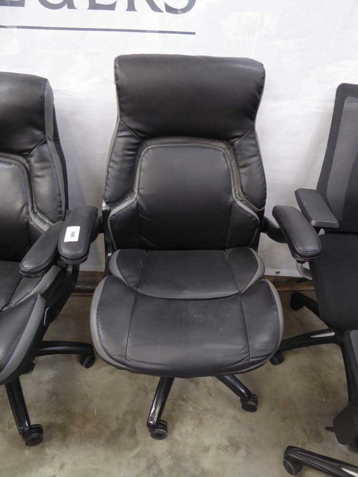 +VAT Dormeo black leatherette office armchair on 5 star base