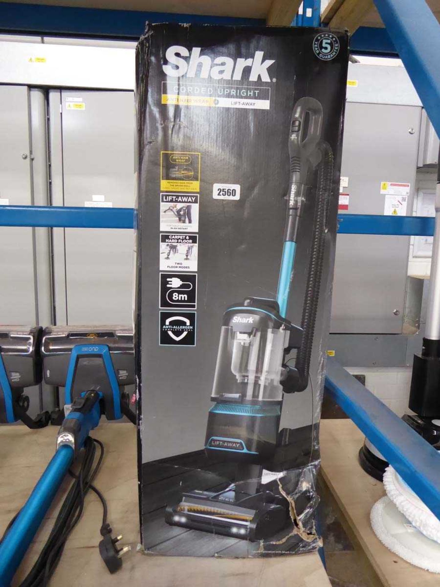 Boxed Shark upright corded vacuum cleaner