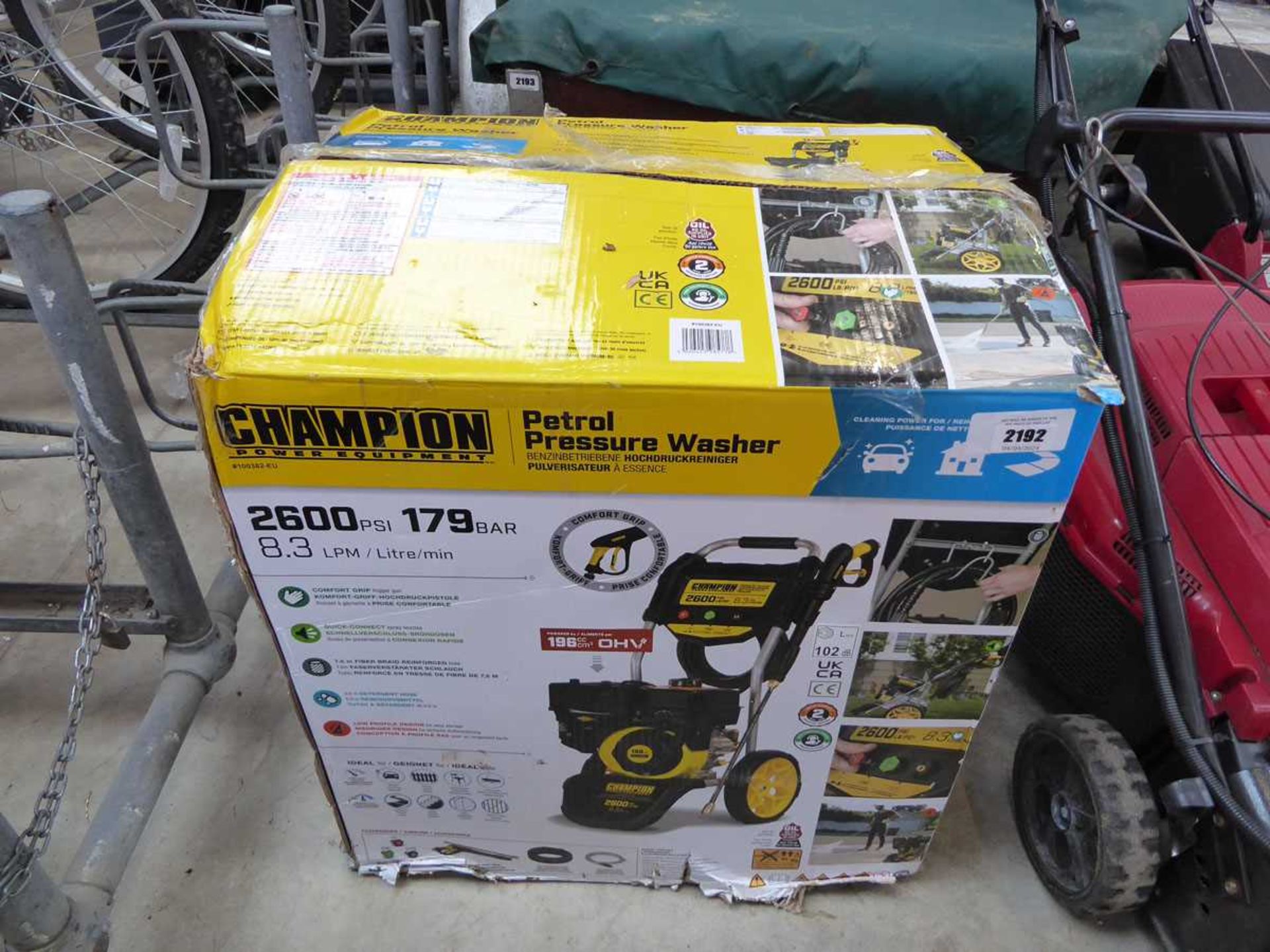 +VAT Champion 2600 PS1 2 wheel petrol pressure washer